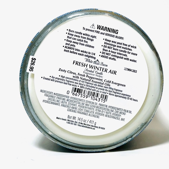 FRESH WINTER AIR 3 Wick Candle - Picture 3 of 3